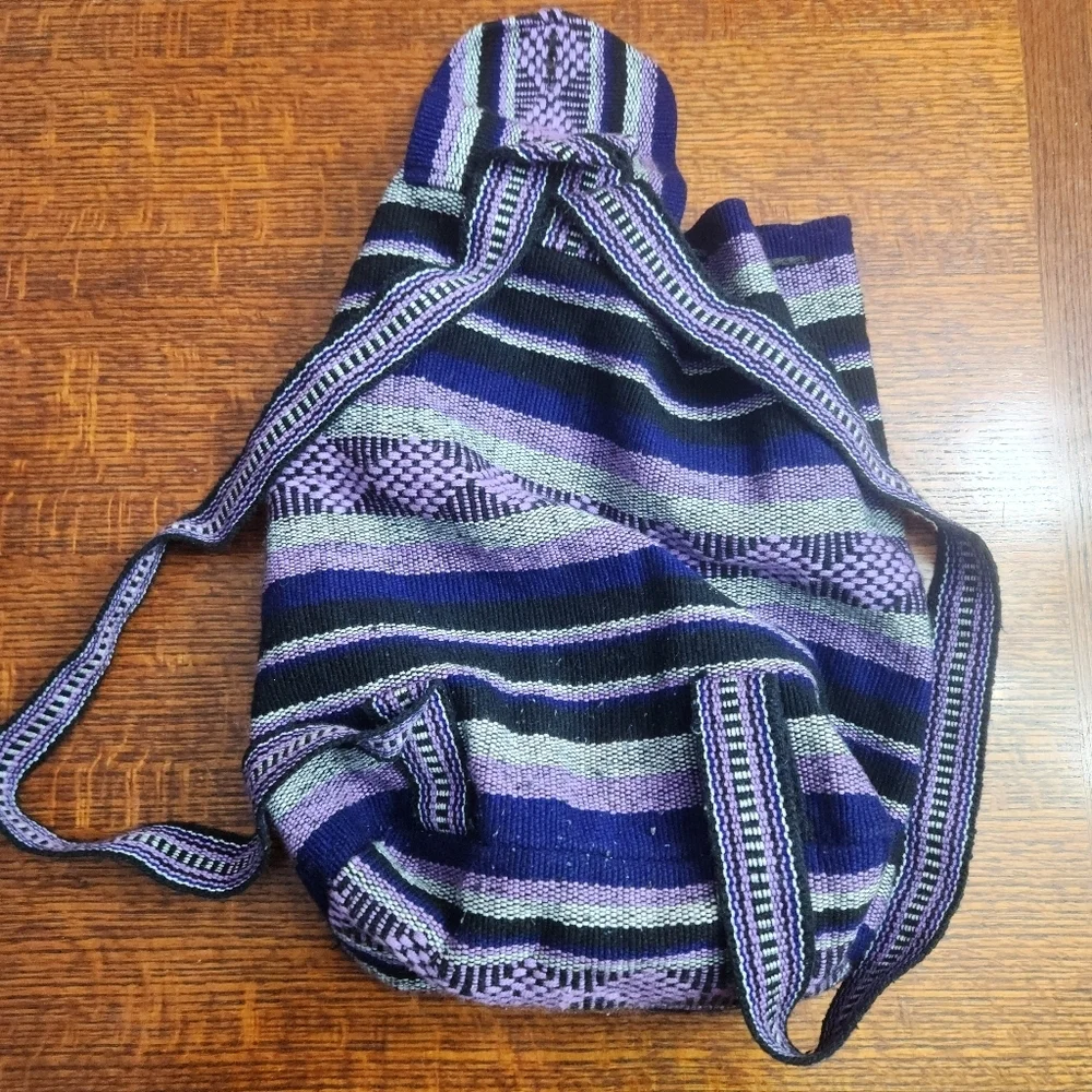3/$25 Pinzow Purple Boho casual Backpack bag